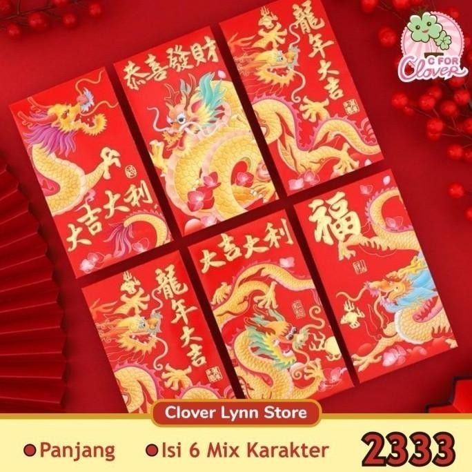 

Termurah Angpao Panjang Isi 6Pcs Tahun Naga 2024 Imlek Shio Dragon Sincia Sale