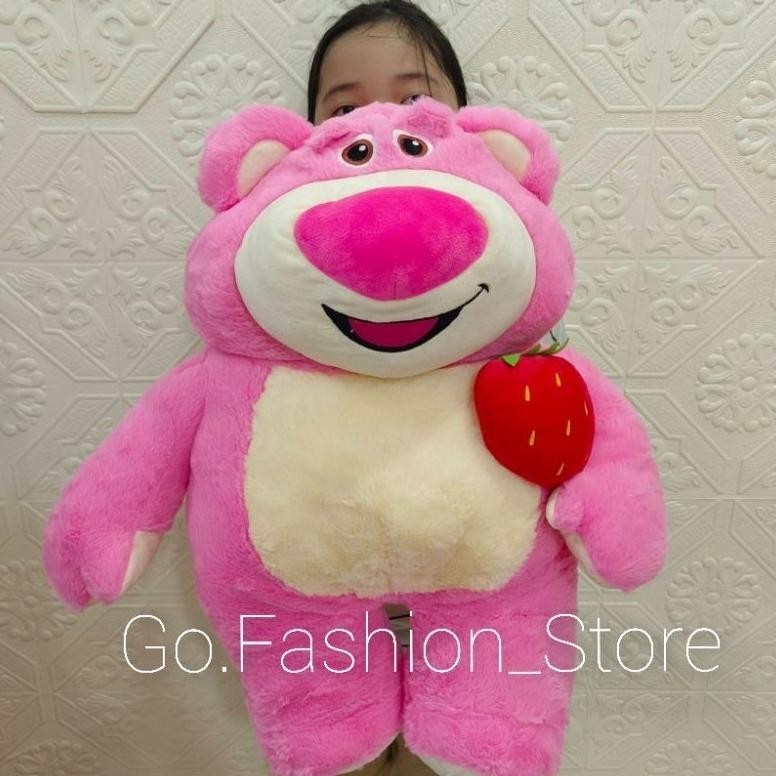 Boneka Jumbo Seri Toy Story Lotso Bear Strawberry Plush Toy Boneka Lucu Mainan Miniso Ber Besar