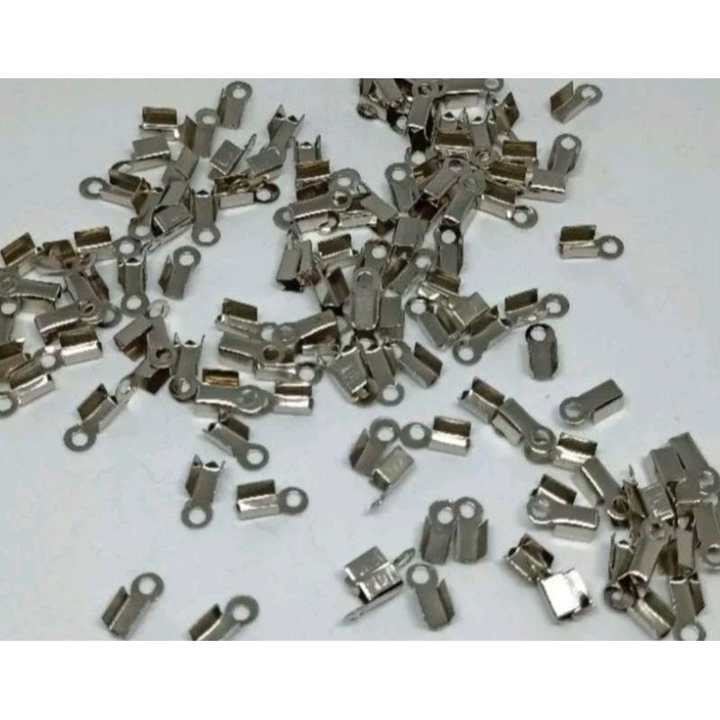 (1 lsn) Stopper/penjepit ujung tali/senar/jepit senar tali gelang/jepit lidah pita