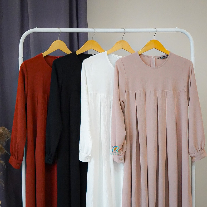 Promo Mega Sale 2.2 // WAFFA DRESS bahan crinkle premium size S M L XL FASHION MUSLIM TERBARU