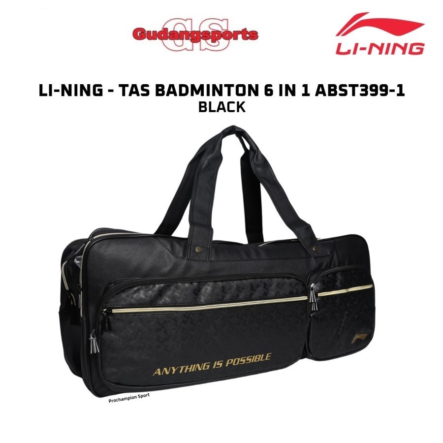 Tas Badminton Bulutangkis Kotak Lining ABST399 ABST 399 Black