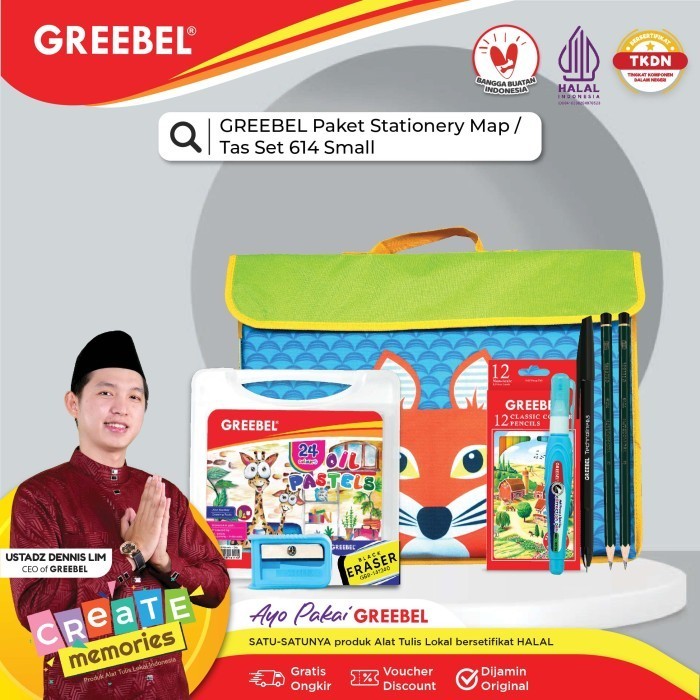 

Ready GREEBEL Paket Tas Set 614 Small/Stationary/Stationery/Paket Alat Tulis