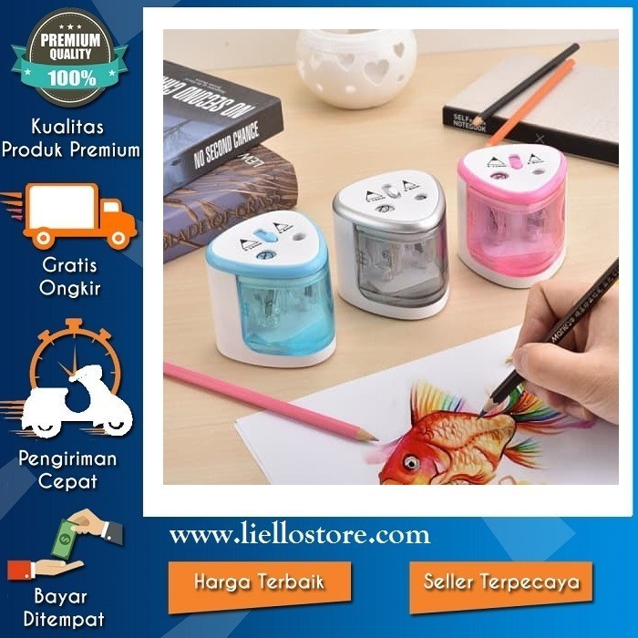 

Ready Rautan Pensil Otomatis SILVER Electric Pencil Sharpener