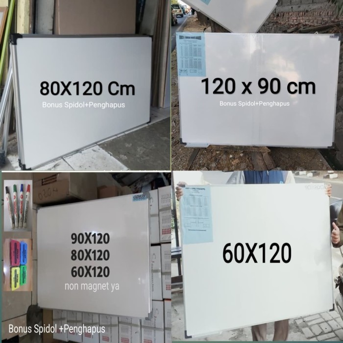 

Ready Papan tulis magnet 90 x 120 Whiteboard 90x120