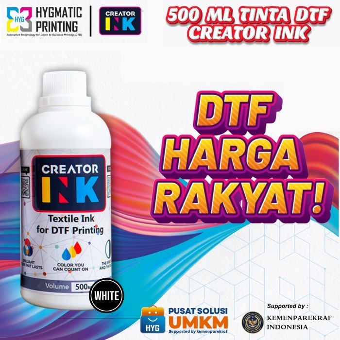 

Ready Tinta DTF Tinta DST Sablon Digital - CREATOR INK - 500 ML