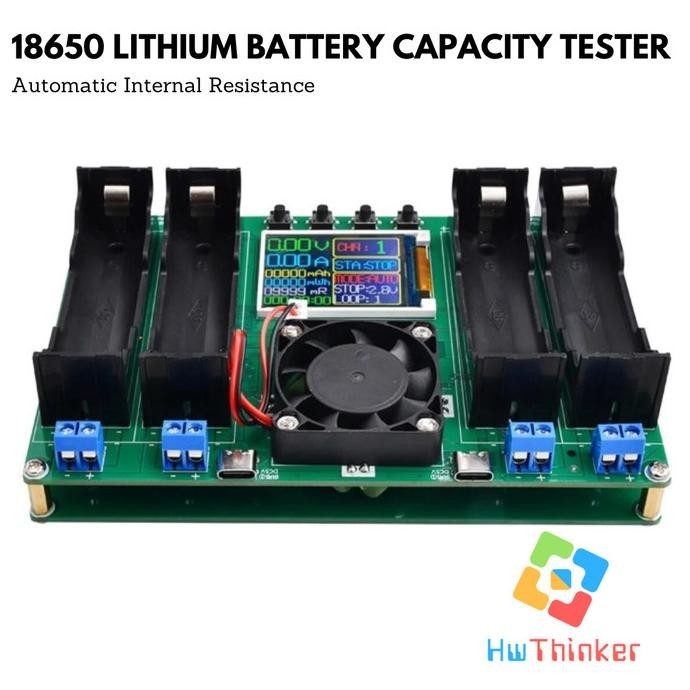 Battery Capacity Tester Test Kapasitas Baterai Li-ion 18650 4 Channel