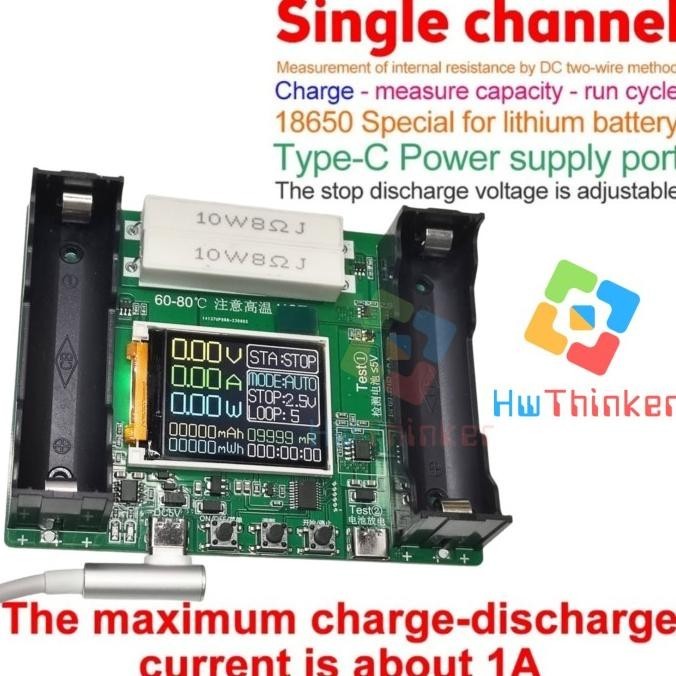 Battery Capacity Tester Penguji Test Kapasitas Baterai Li-ion 18650