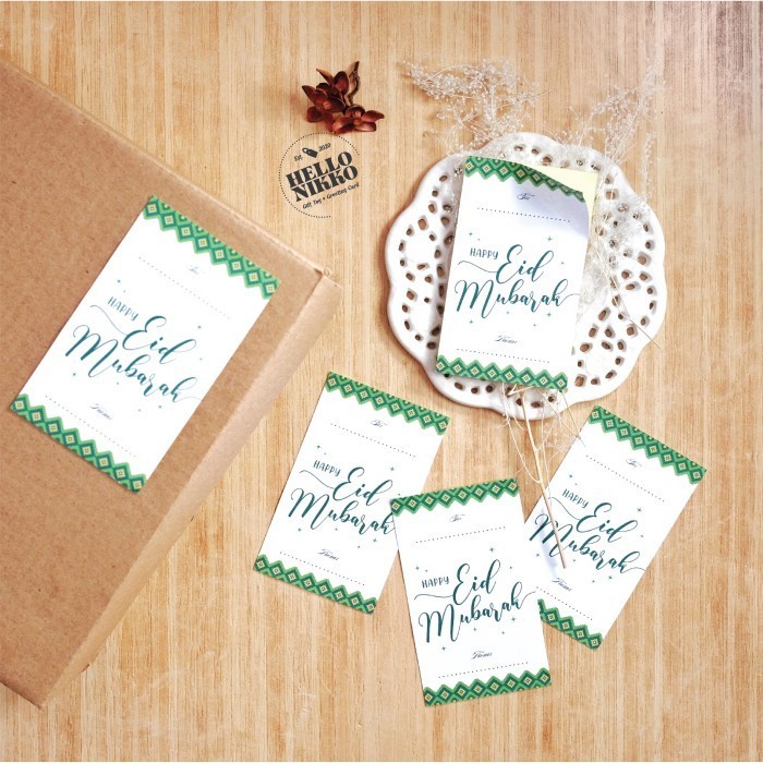 

Eid Mubarak Sticker Idul Fitri Lebaran Gift Hang Tag Kartu Ucapan Box 038