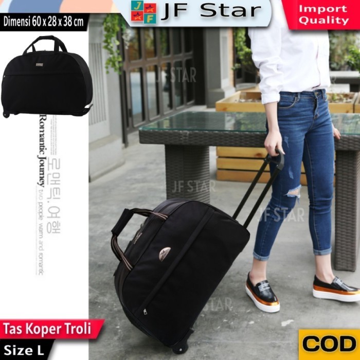 Tas Koper Troli Import Duffel Bag Trolley Traveling Ruang Besar Size L