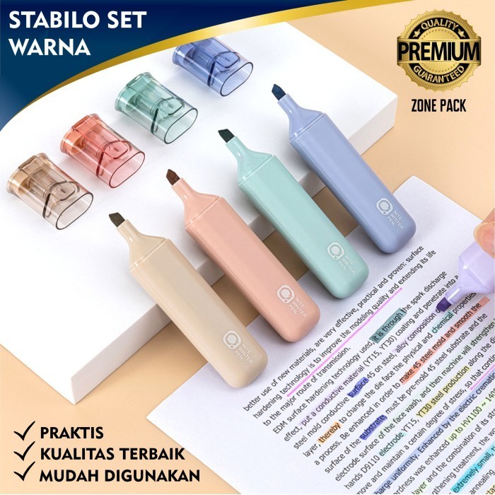 

yang dicari@@@@] Zone Pack Stabilo Warna Highlighter Set Color Penanda Alat Tulis