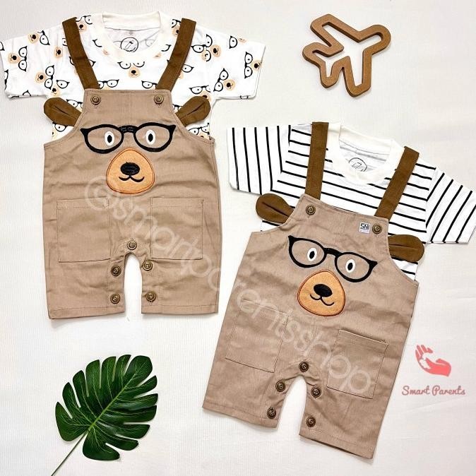 Setelan Baju Overall Anak Bayi Laki Laki Lucu Baby Newborn COOL BEAR