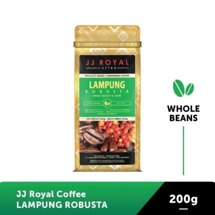 

Kopi JJ Royal Lampung Robusta Whole beans Coffee 200 gr