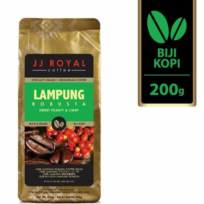 

JJ Royal Coffee Lampung Robusta Bean (Kopi Biji) Bag 200g