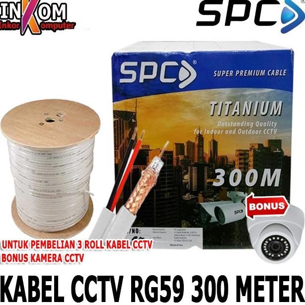 Kabel Cctv Coaxial Rg59 Power 300 Meter 1 Roll Cctv Kabel