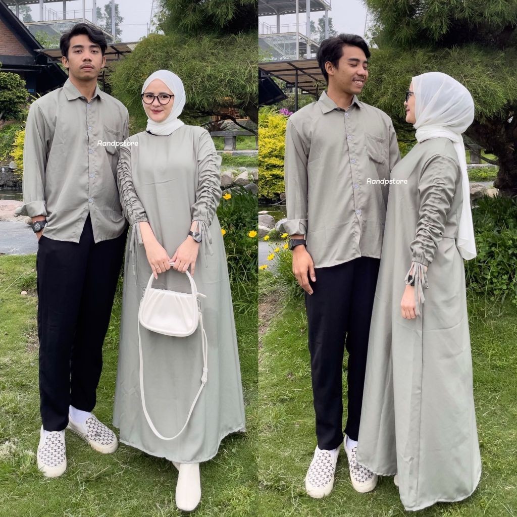 Baju Couple Kondangan Kekinian Brukat Baju Kapelan Pacar Lengan Panjang Baju Pasangan Suami Istri Ba