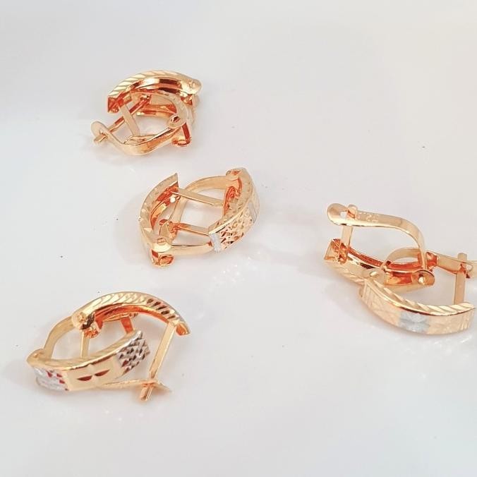 Anting Jepit Simpel Terbaru Emas Asli Kadar 375