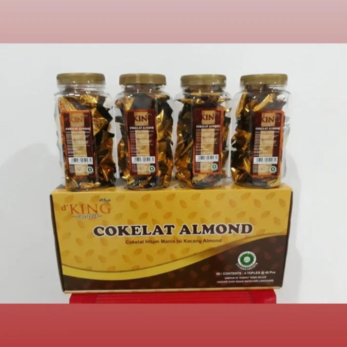 

D'KING Bonibol Coklat Kacang Almond & Chocoberry Per Dus isi 4 Toples