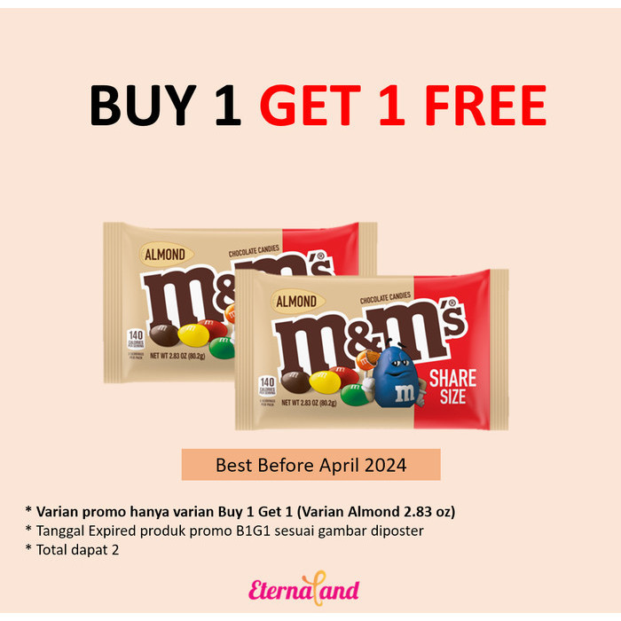 

M&M Chocolate Share Size 2.83oz - cokelat m&m impor usa