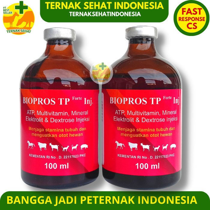 Biopros Tp Forte 100Ml - Atp Vitamin Mineral Penguat Otot Hewan Ternak