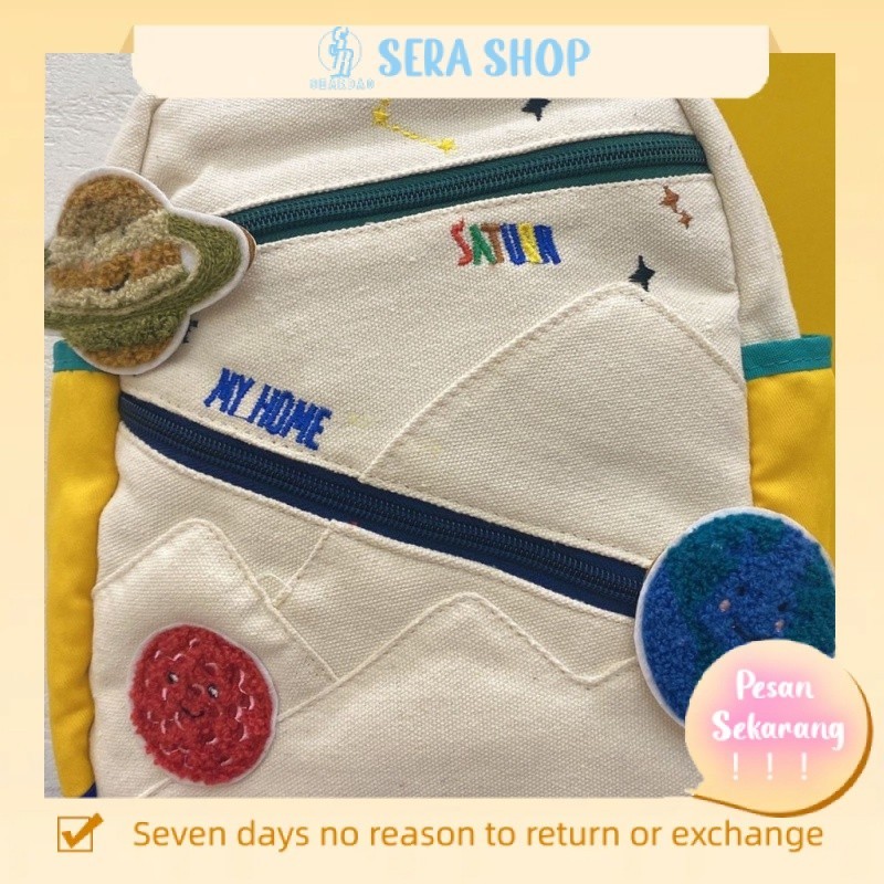 Sera Zara kartun lucu planet tas sekolah anak laki-laki dan perempuan memukul ransel warna tas anak 