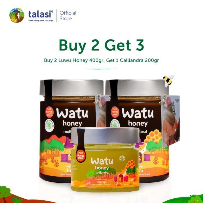 

[Buy 2 Get 3] Talasi Watu Honey - Madu Origin Luwu 400gr