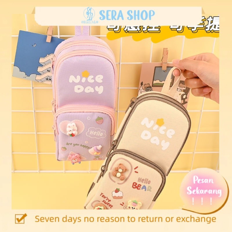 

❒✶Sera Kotak Alat Tulis Jepang Kapasitas Besar Bernilai Tinggi Siswa Sekolahnya Tas Pensil Niche Tidak Populer Tas Pensil Sederhana dan Tahan Kotoran