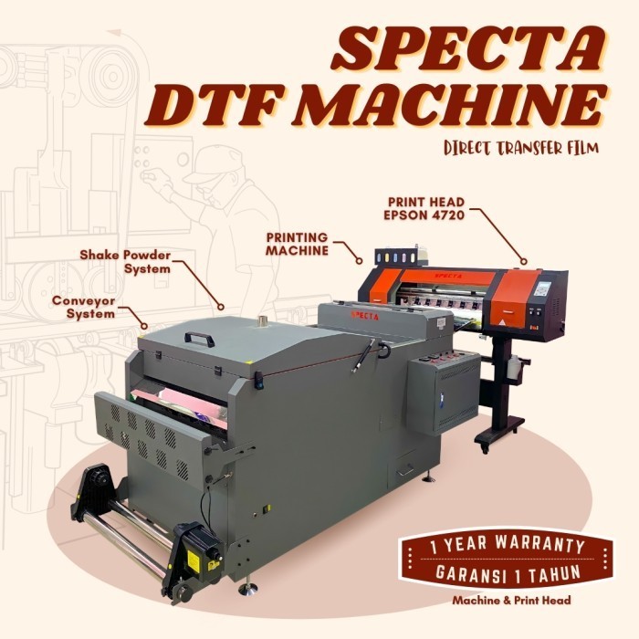 Spectaflex Mesin Printer Sablon Dtf Printing Sablon Digital Dtf Film Original Dan Terpercaya