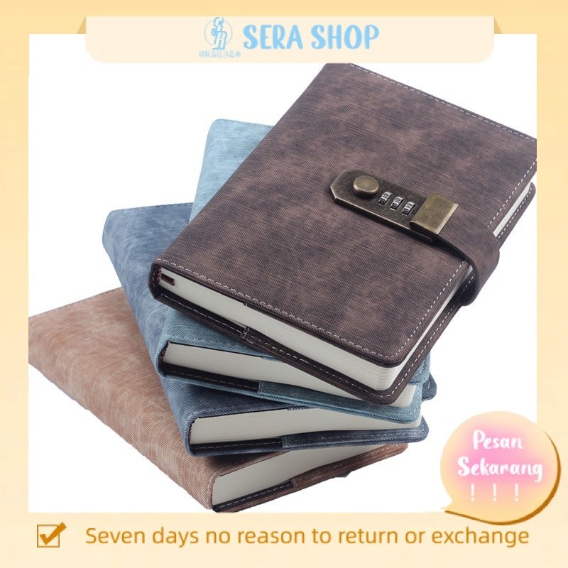 

ↂSera buku kata sandi menebal kata sandi dengan kunci buku harian kata sandi kunci sidik jari mahasiswa notebook ultra-tebal sub-notepad