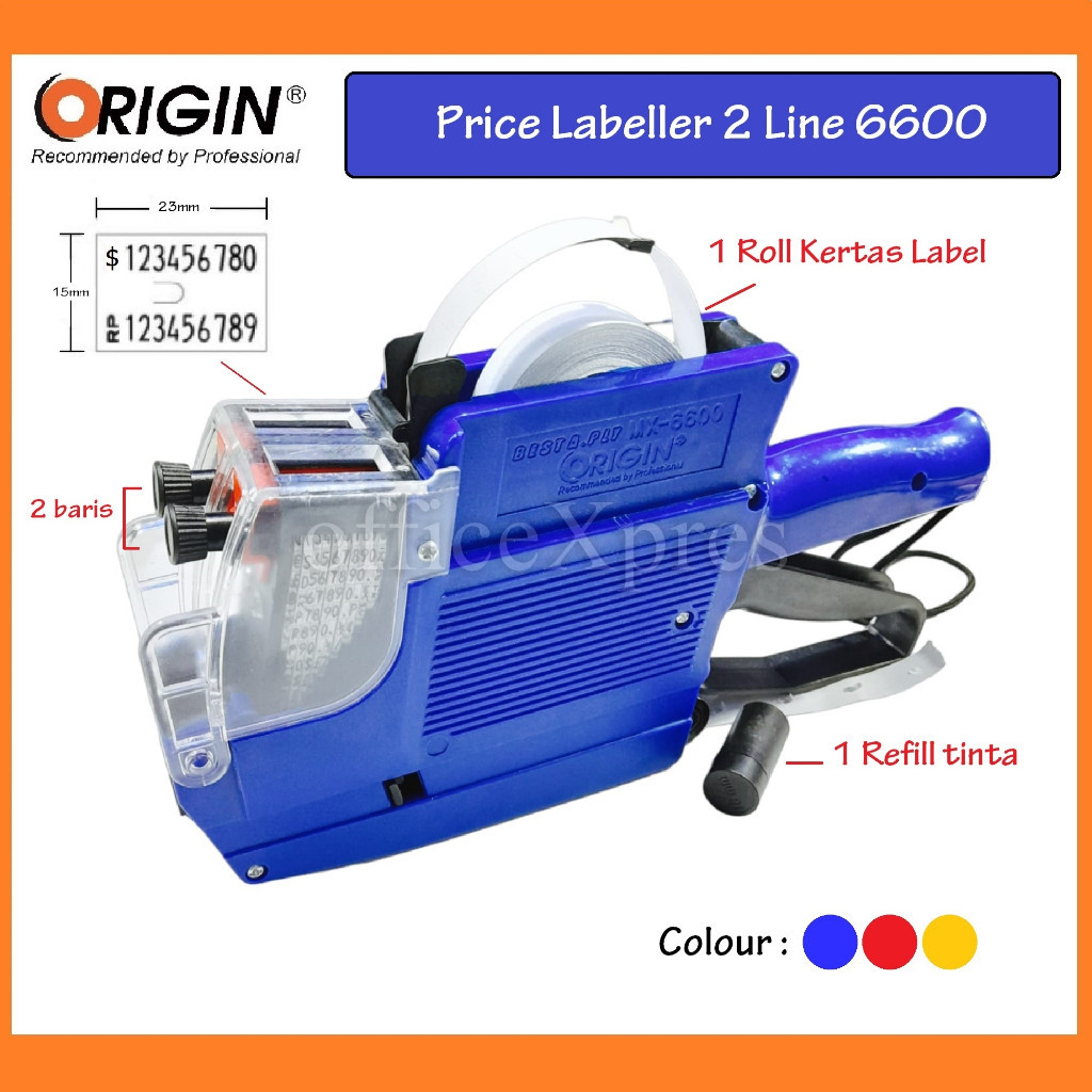 

Mesin Alat Label Harga 2 Baris 10 Digit / Price Label / Label Harga Opl Labeller Gin 6600