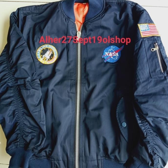 Jaket bomber nasa logo bordir jaket NASA bomber NASA