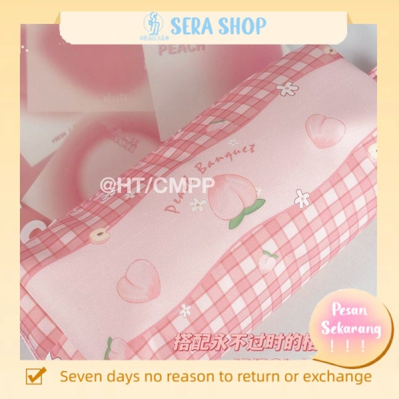 

✌Sera Sera baru manis terbatas tas pensil persik angin perempuan lucu pink manis tas penyimpanan alat tulis siswa berkapasitas besar
