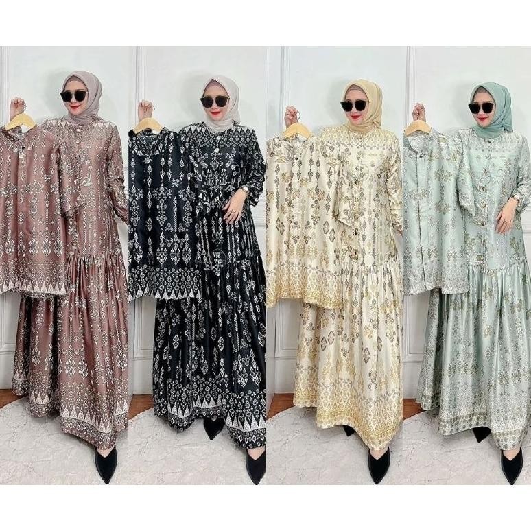 Baju Couple Bahan Maxmara Diorsilk | Baju Couple Set | Sarimbit Koko Gamis Murah