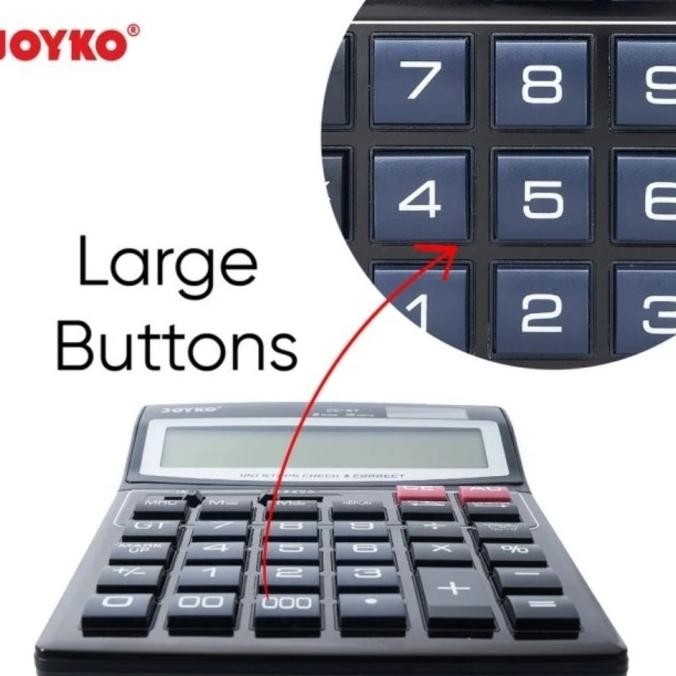 

Terjangkau - JOYKO CC-57 Check & Correct Calculator - Kalkulator 16 Digit Cek Ulang ..