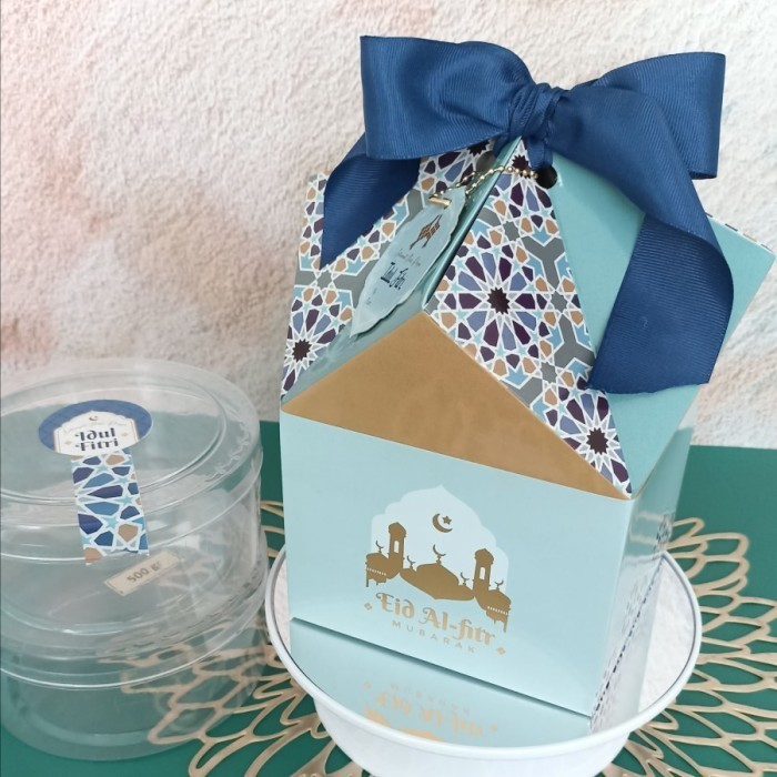 Kardus Lebaran Toples 500 gr isi 2 Box Kue Kering Hampers Idul Fitri