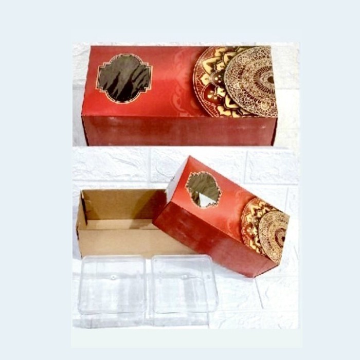 Box Cookies Lebaran Dus Packaging Hampers Cake 2 Toples Kotak 350gr