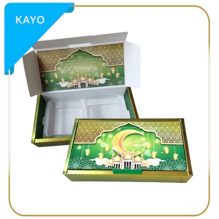 Box kardus motif RAMADHAN, Box hampers idul fitri box kue kering