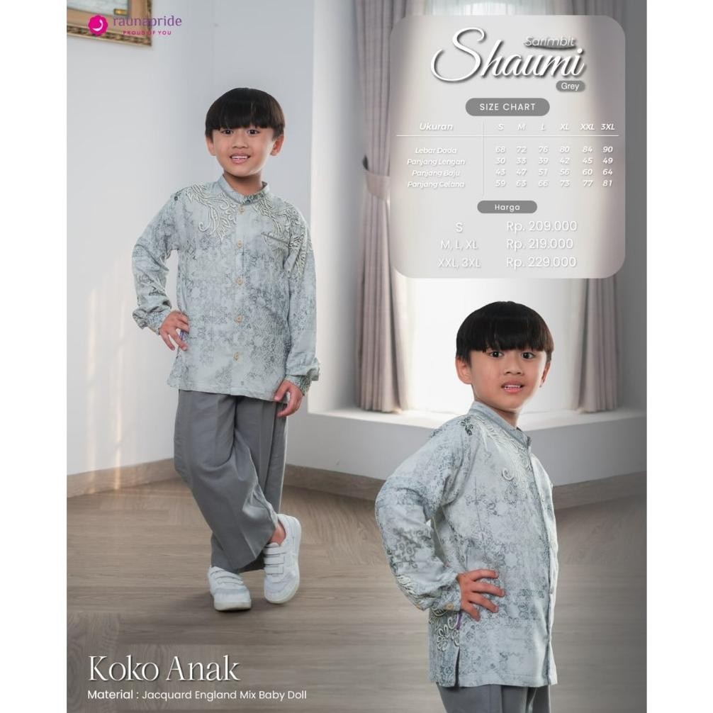 Discount Sarimbit Shaumi Grey Terbaru - By Rauna Pride Grosir