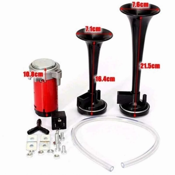 Klakson Dual Trompet Truk, Mobil, Fuso, Motor, Bus Suara Keras/Sangar