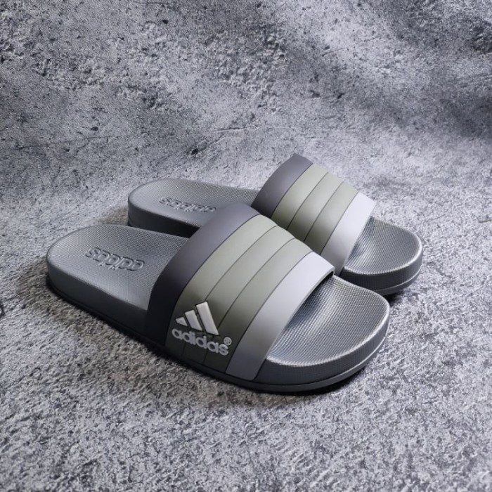 Telaris Sandal Pria Adidas Grey Import 100% Grade Original / Real Pictur 100%