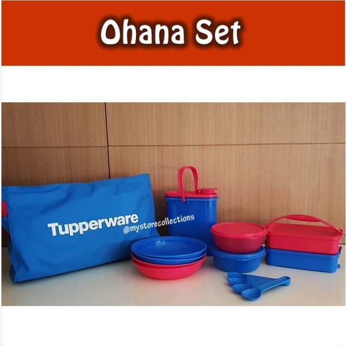 Tupperware Ohana Set Tas Bekal Makan Untuk Piknik Lengkap
