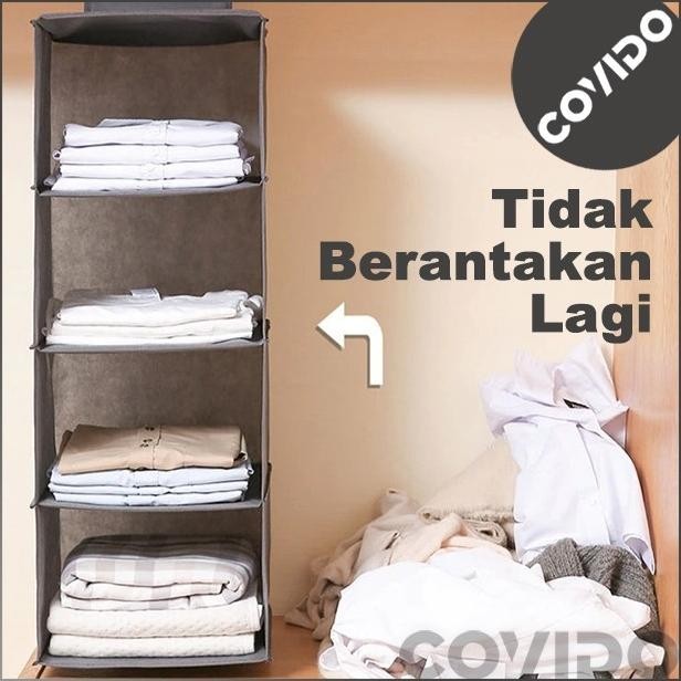 Rak Gantung Kain Rak Pakaian Rak Topi Organizer Serbaguna Multifungsi