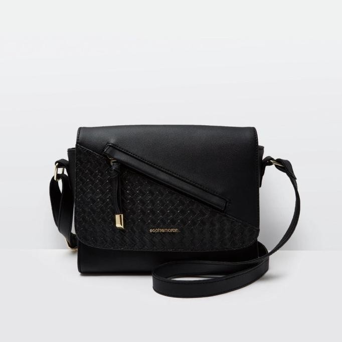 Promo  Tas Selempang Wanita Sophie Martin Paris Sartheline Kulit Hitam Promo