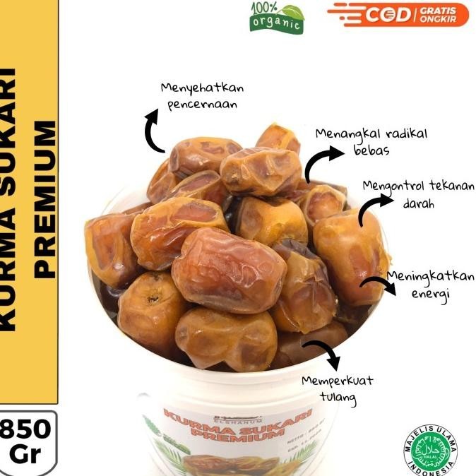 

Kurma Sukari Original 850Gr Kemasan Ember - Sukari Al-Madinah Asli