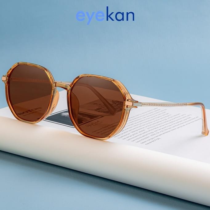 Kacamata Hitam Polarize Sunglasses Anti Uv 400 Geometric Eyekan 258-1