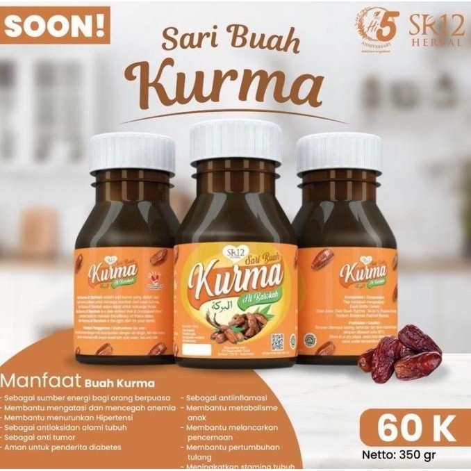 

Sari Buah Kurma Herbal Sari Kurma Asli Al Barokah 350 Gram Sr12