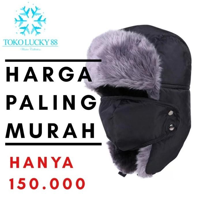 Topi Bomber Ushanka Rusia