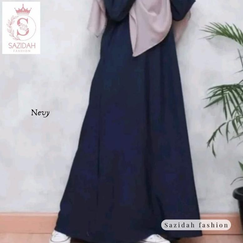 Aha Dress Gamis Wanita Crinkle Abaya Polos Aeshtetic