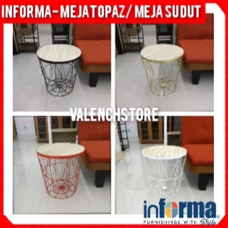 FREE ONGKIR MEJA TOPAZ Minimalis dengan Penyimpanan/ topaz informa / meja topaz informa / storage
