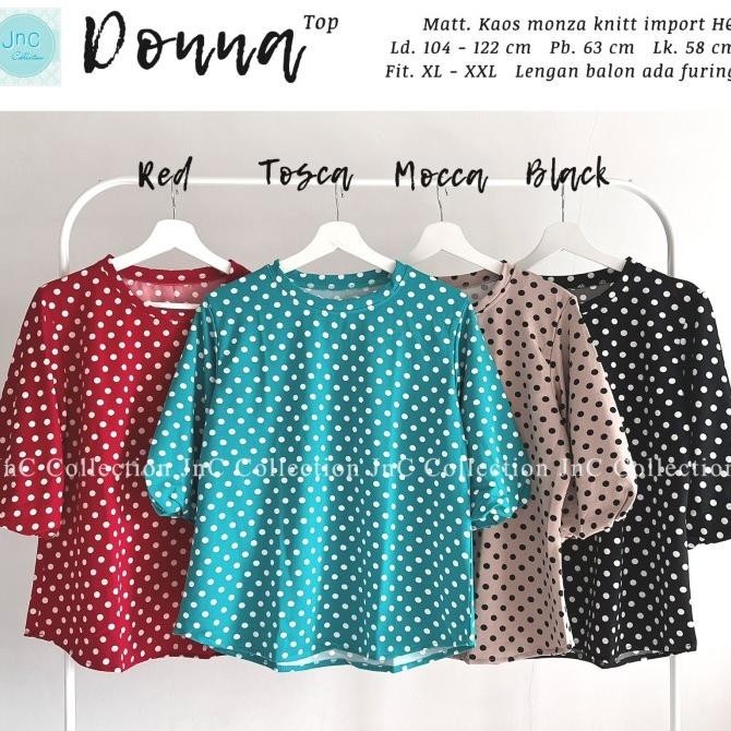 Blouse Atasan Jumbo Wanita Motif Polkadot - Ondela Top