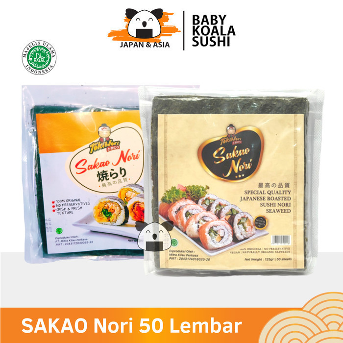 

NORI SUSHI HALAL MUI 50 Lembar SAKAO Yakinori Sushi